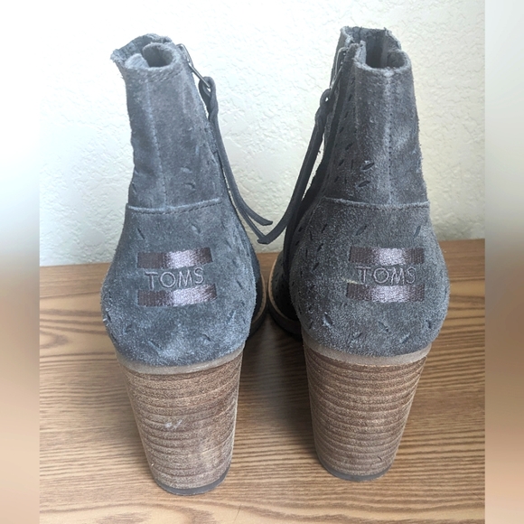 TOMS Size 9 Peep Toe Open Toe Majorca Heels/Bootie Heels - Picture 3 of 8